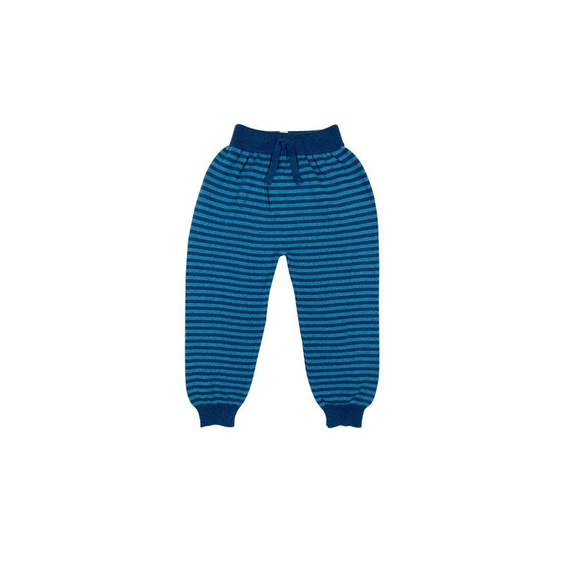Blue Stripes Knit Joggers