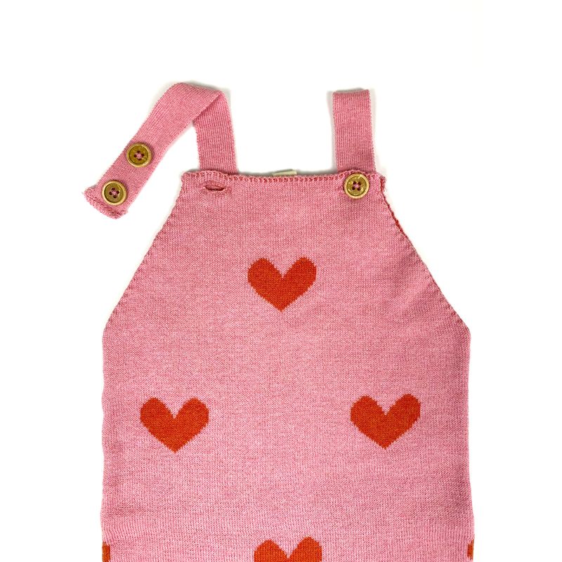 Lovely Heart Baby Overalls