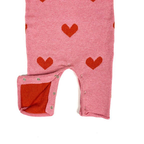 Lovely Heart Baby Overalls