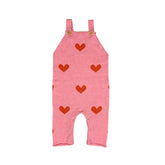 Lovely Heart Baby Overalls