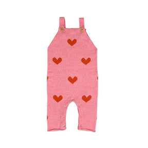 Lovely Heart Baby Overalls