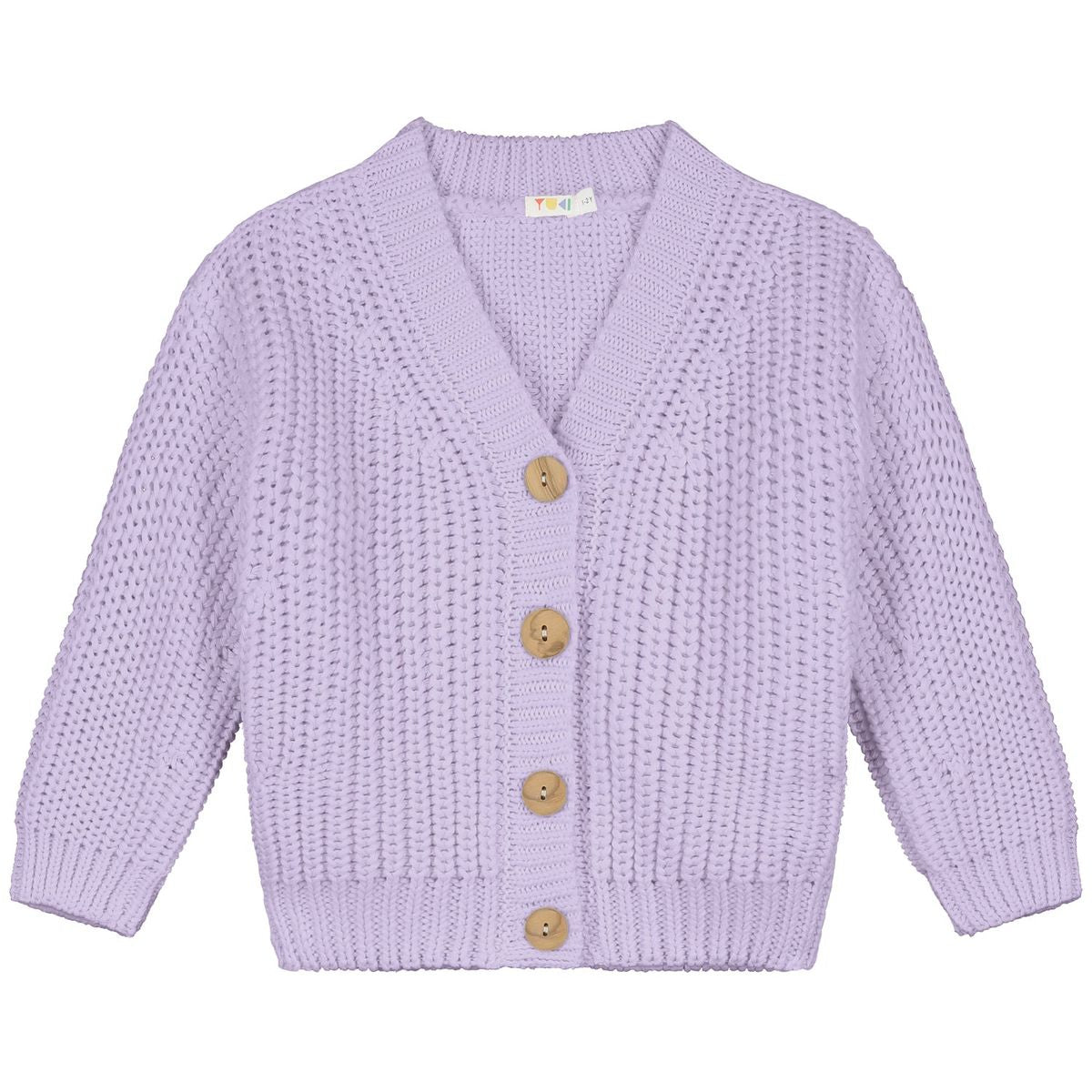 Lilac Chunky Knitted Cardigan