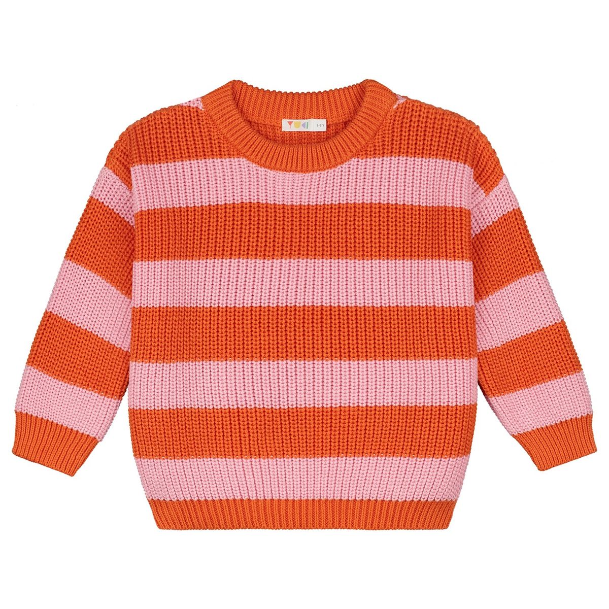 Pink + Orange Striped Sweater