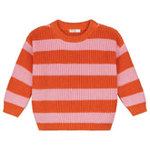 Pink + Orange Striped Sweater