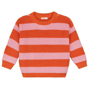 Pink + Orange Striped Sweater