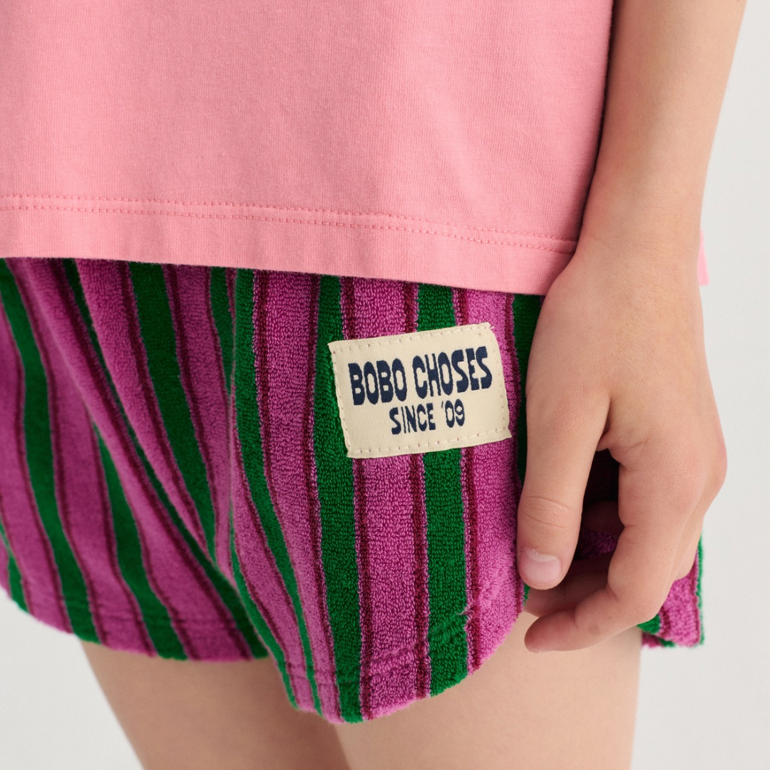 Striped Terry Cloth Shorts