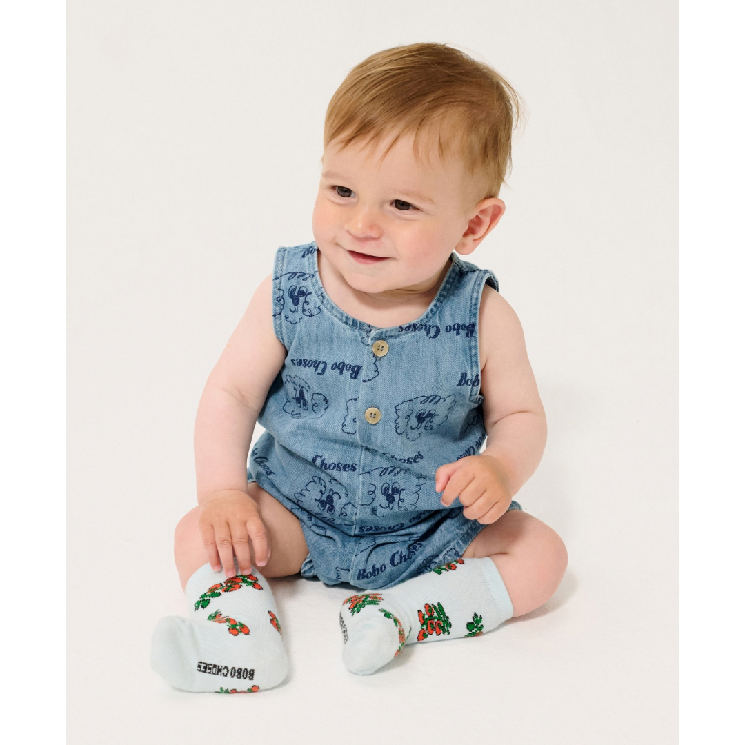 Pickles the Dog Denim Romper