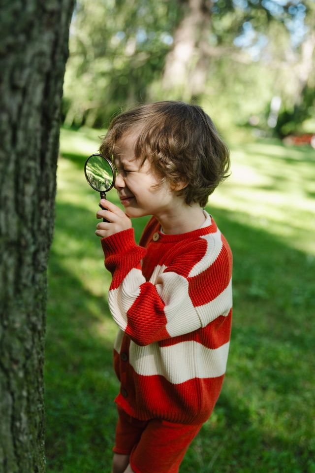 Red & Crème Striped Cardigan