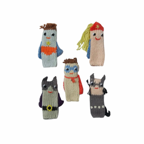 Hand-Knitted Finger Puppet Sets