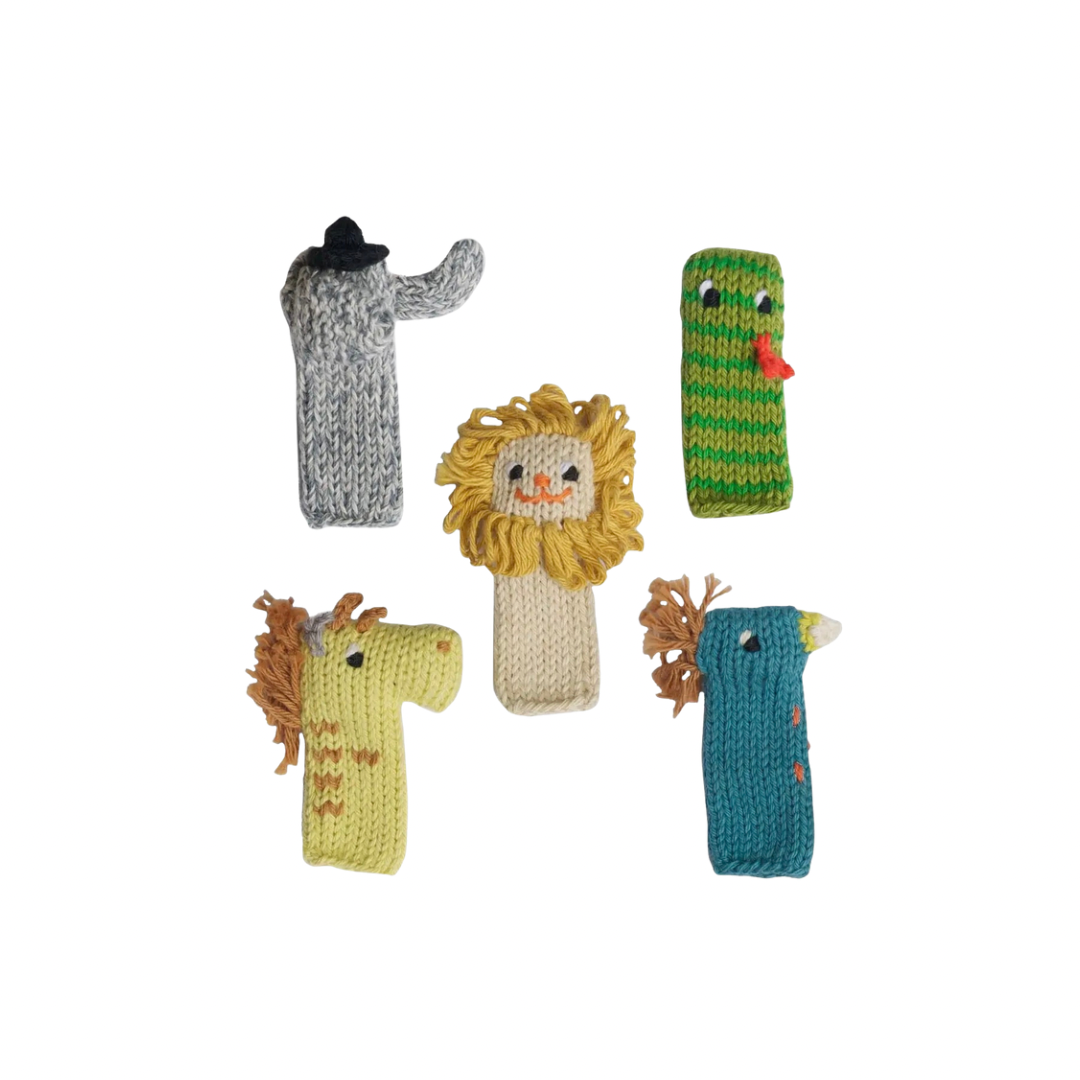 Hand-Knitted Finger Puppet Sets