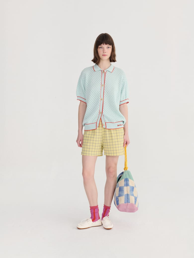 Openwork Knitted Cotton Cardigan
