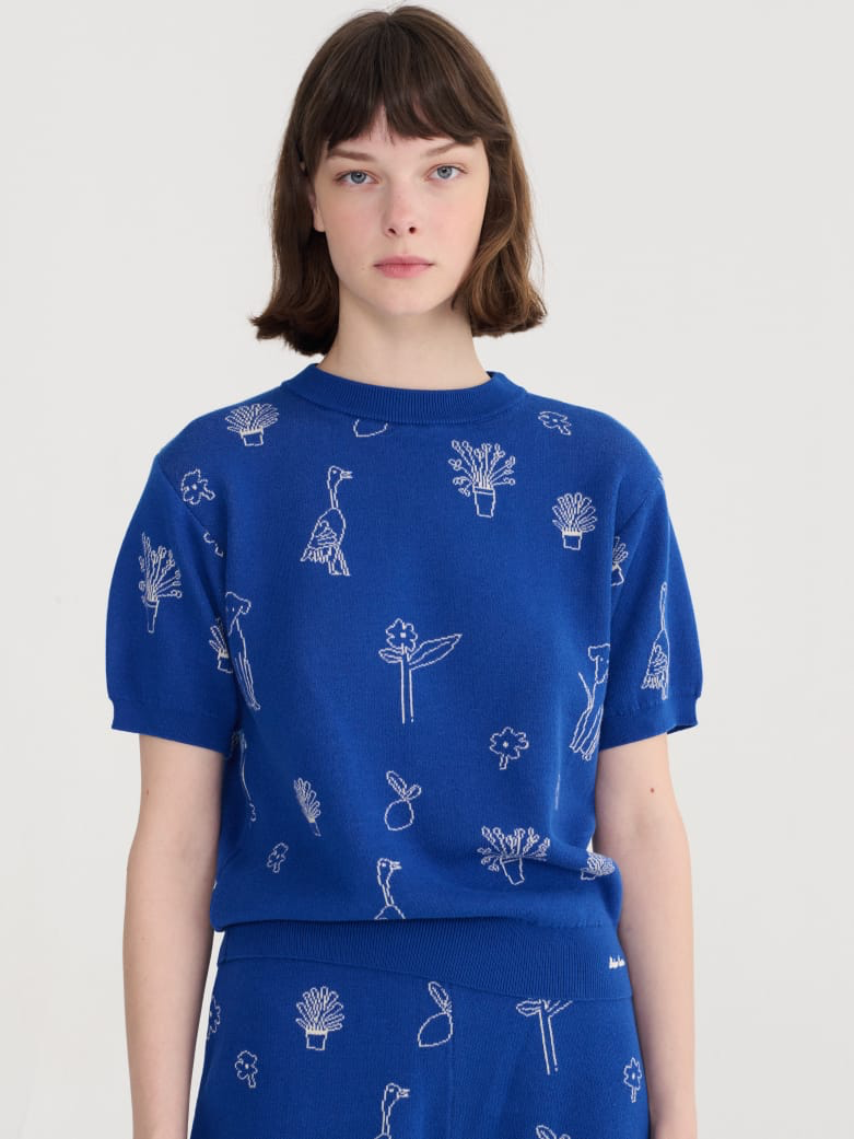 Summer Trip Jacquard Sweater Top