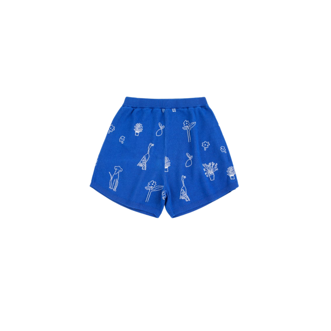 Summer Trip Jacquard Sweater Shorts