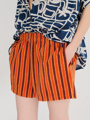Striped Brick Terry Shorts - Adult