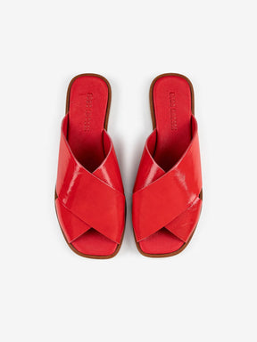 Patent Leather Cross Sandal