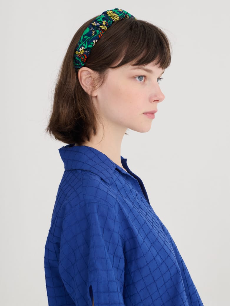 Blue Herbalist Gathered Headband