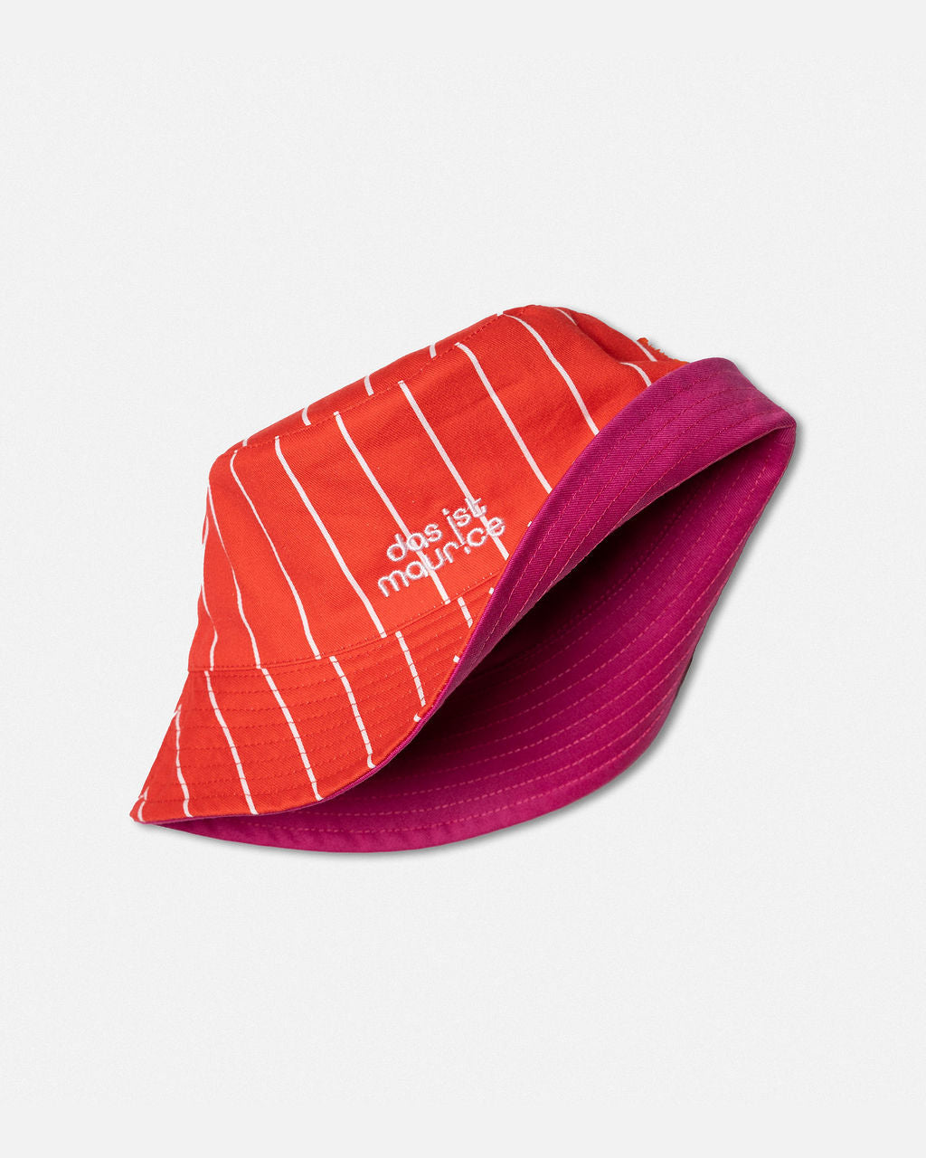 Reversible Pinstripe Bucket Hat