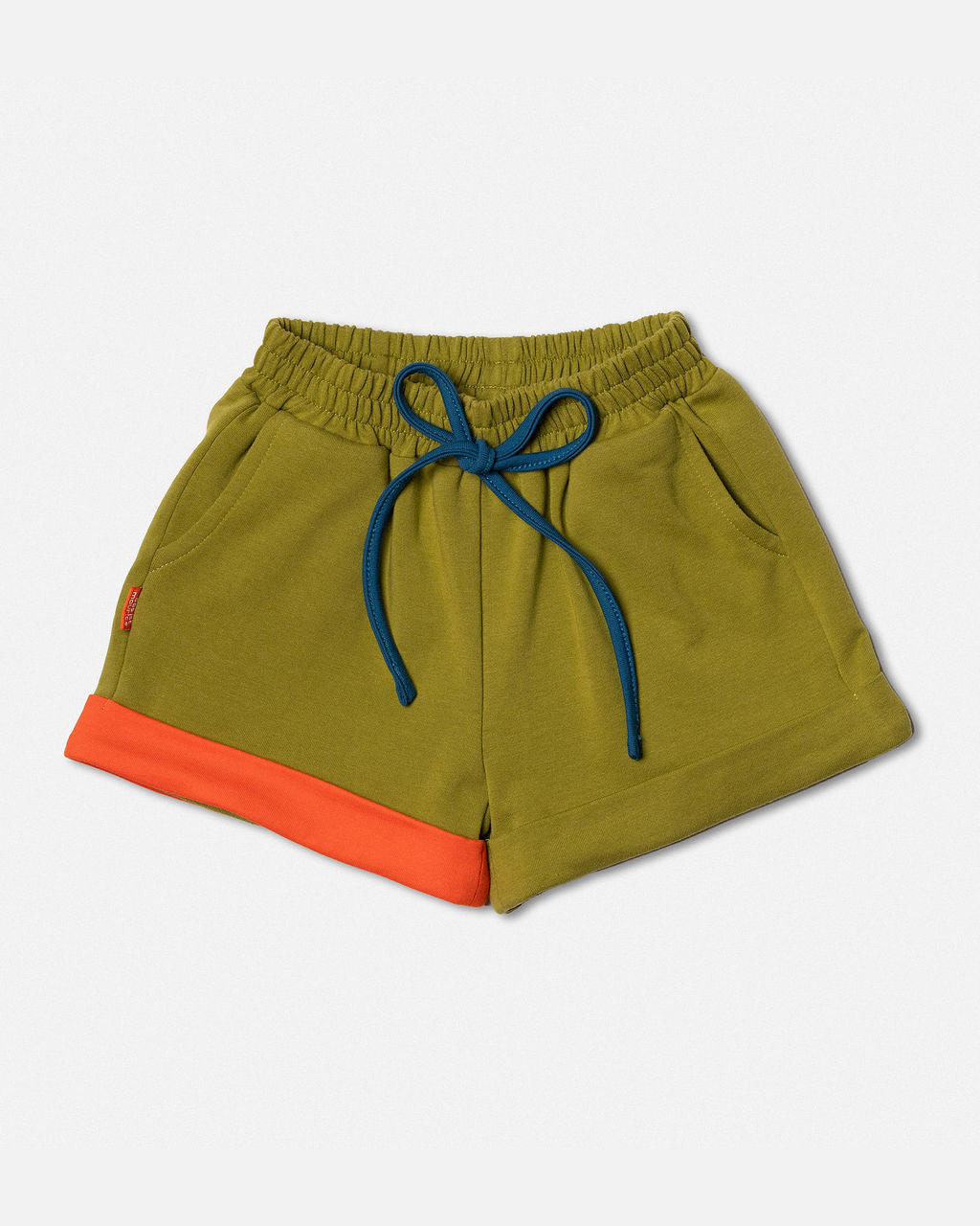 Khaki Green + Orange Shorts