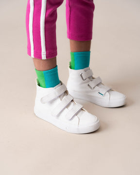 Aqua + Apple Socks