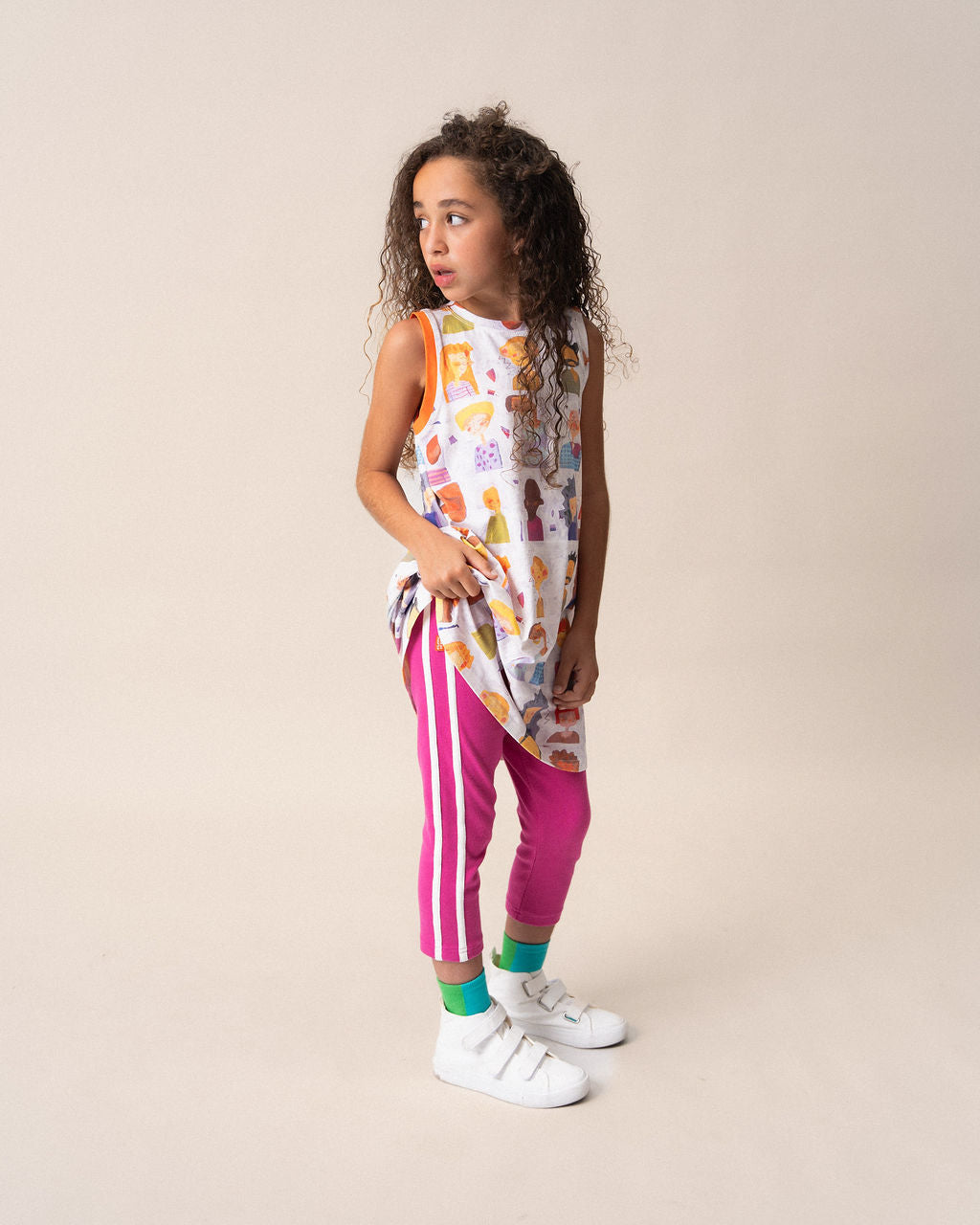 3/4 Length Magenta Leggings