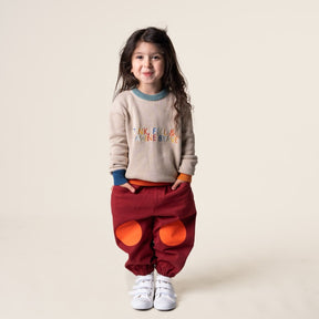 Burgundy Barrel Pants