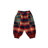 Tartan Patched Barrel Pants