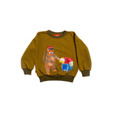 French Terry Sweatshirt - Chartreuse Tiger the Postie