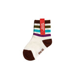 Blue + Brown Stripe Socks