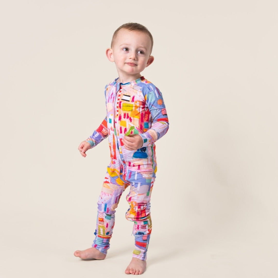 Zippered Growsuit - September Rain