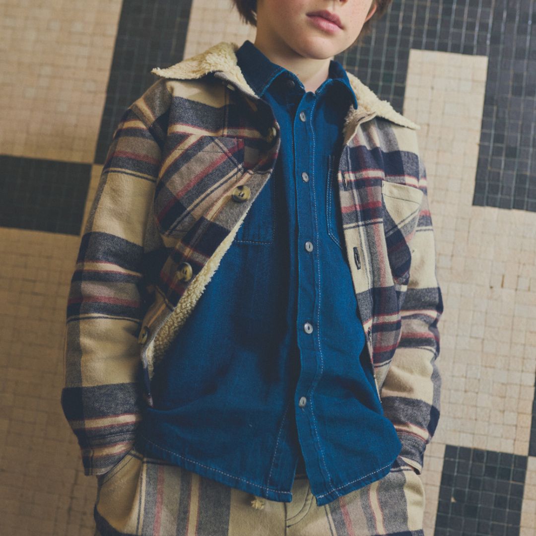 Herringbone Twill Denim Shirt