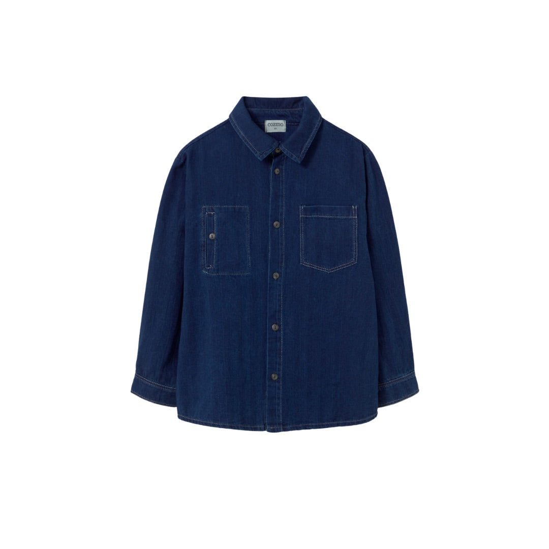 Herringbone Twill Denim Shirt