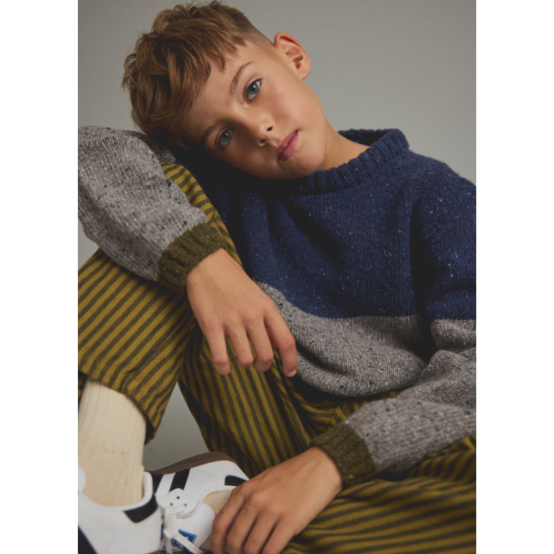 Tricot Tweed Knit Sweater