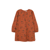 Cross-Stitch Floral Flannel Dress