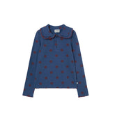 Brushed Rib Polka Dot Top