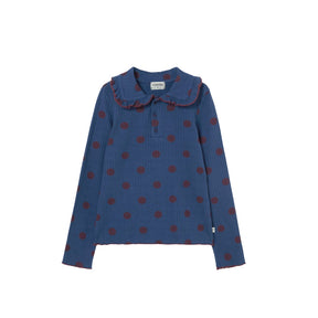 Brushed Rib Polka Dot Top
