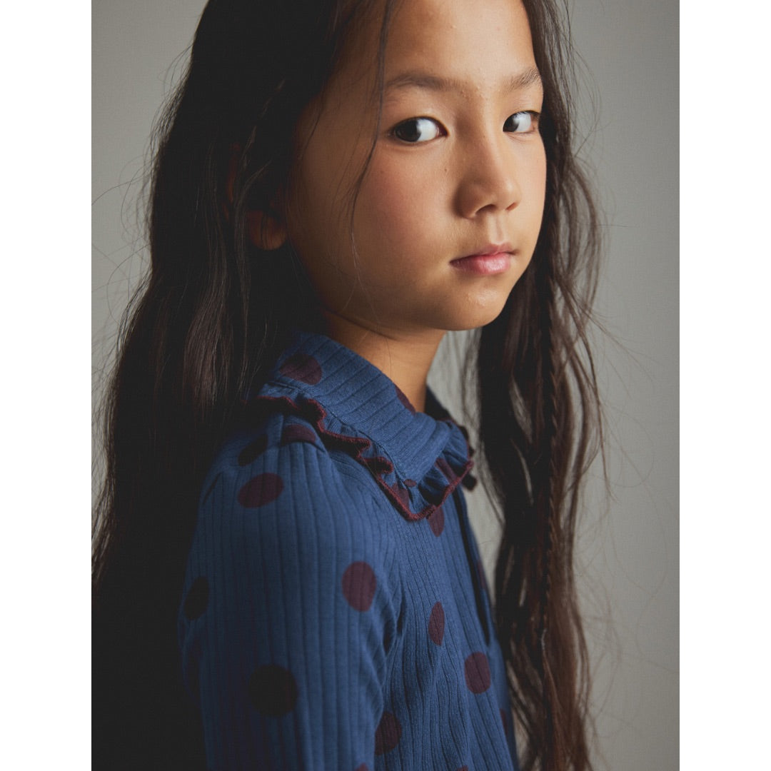 Brushed Rib Polka Dot Top