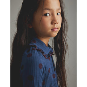 Brushed Rib Polka Dot Top