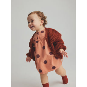 Polka Dot Flannel Baby Dress