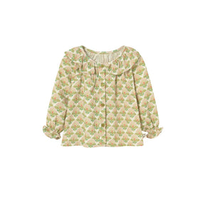 Textured Floral Print Baby Blouse
