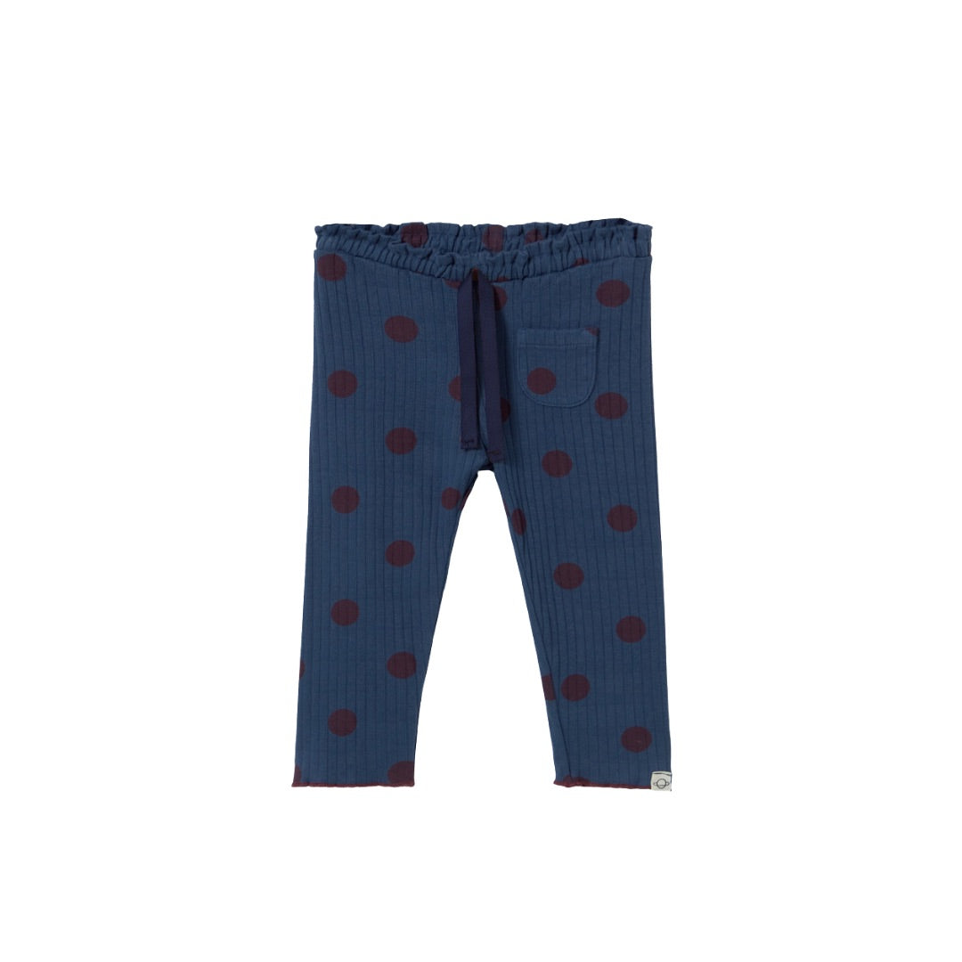 Brushed Polka Dot Rib Baby Leggings