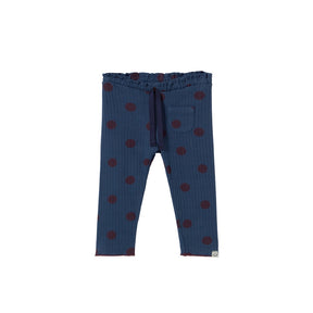 Brushed Polka Dot Rib Baby Leggings