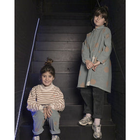 Dusty Blue Circus Corduroy Dress