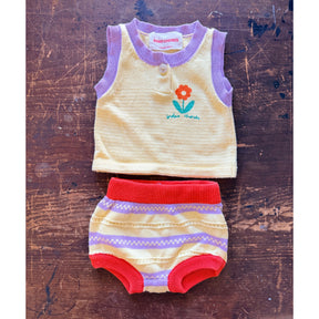 Knit Flower Baby Set 1M
