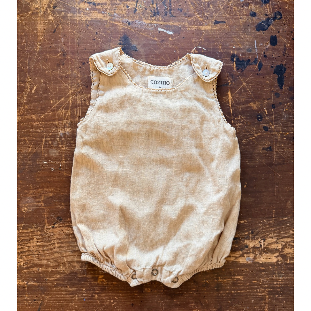 Linen Baby Romper 3M