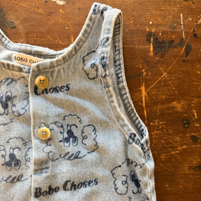 Pickles The Dog Denim Romper 6M