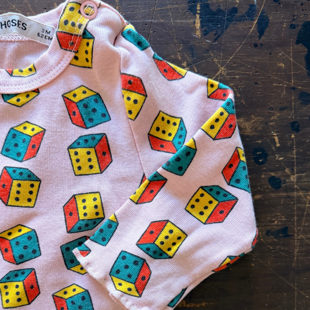 Dice Long Sleeve Baby T-Shirt 3M