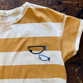 Mustard Stripes Fish T-Shirt 10Y