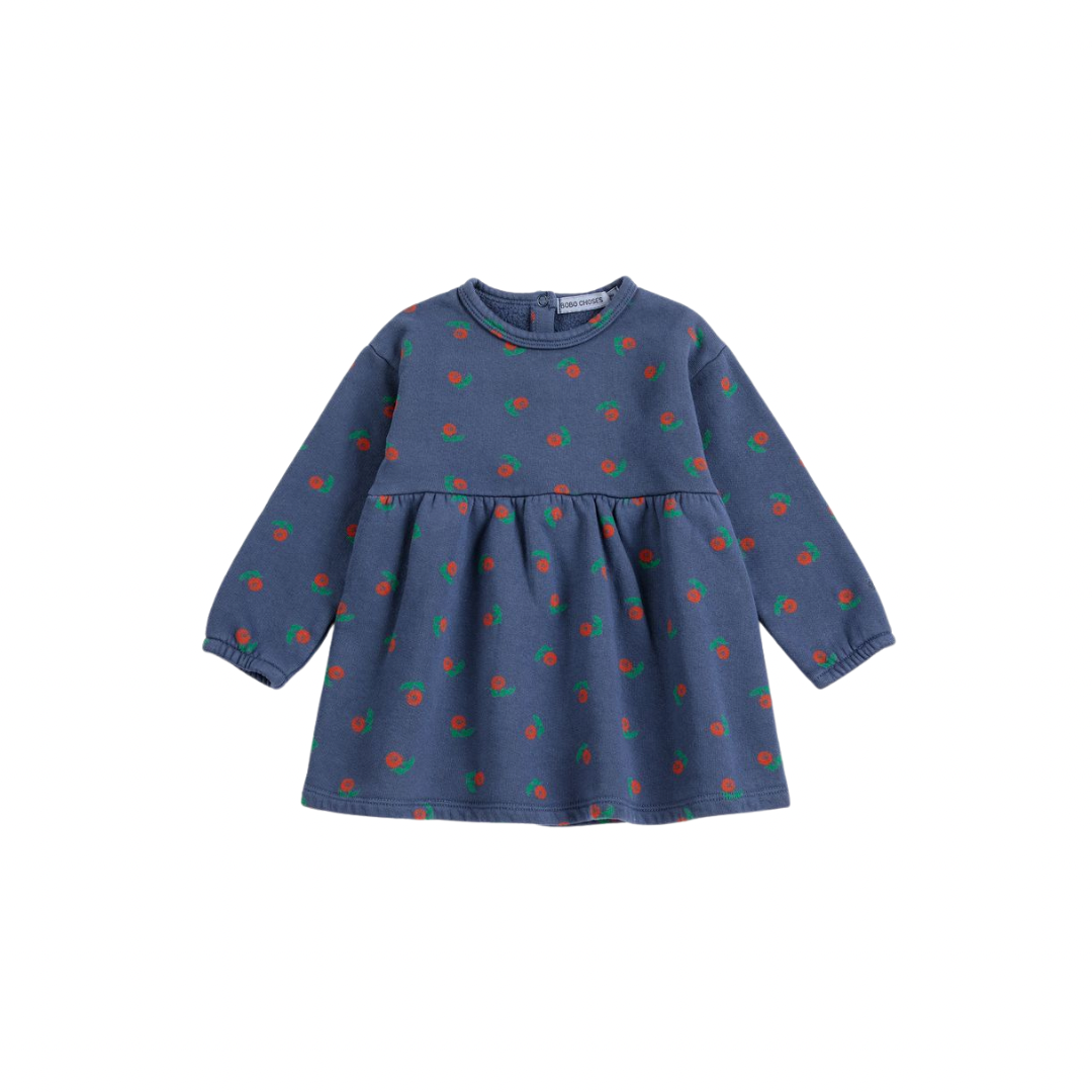 Stamp Bloom Fleece Dress