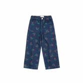 Stamp Bloom All Over Denim Pants