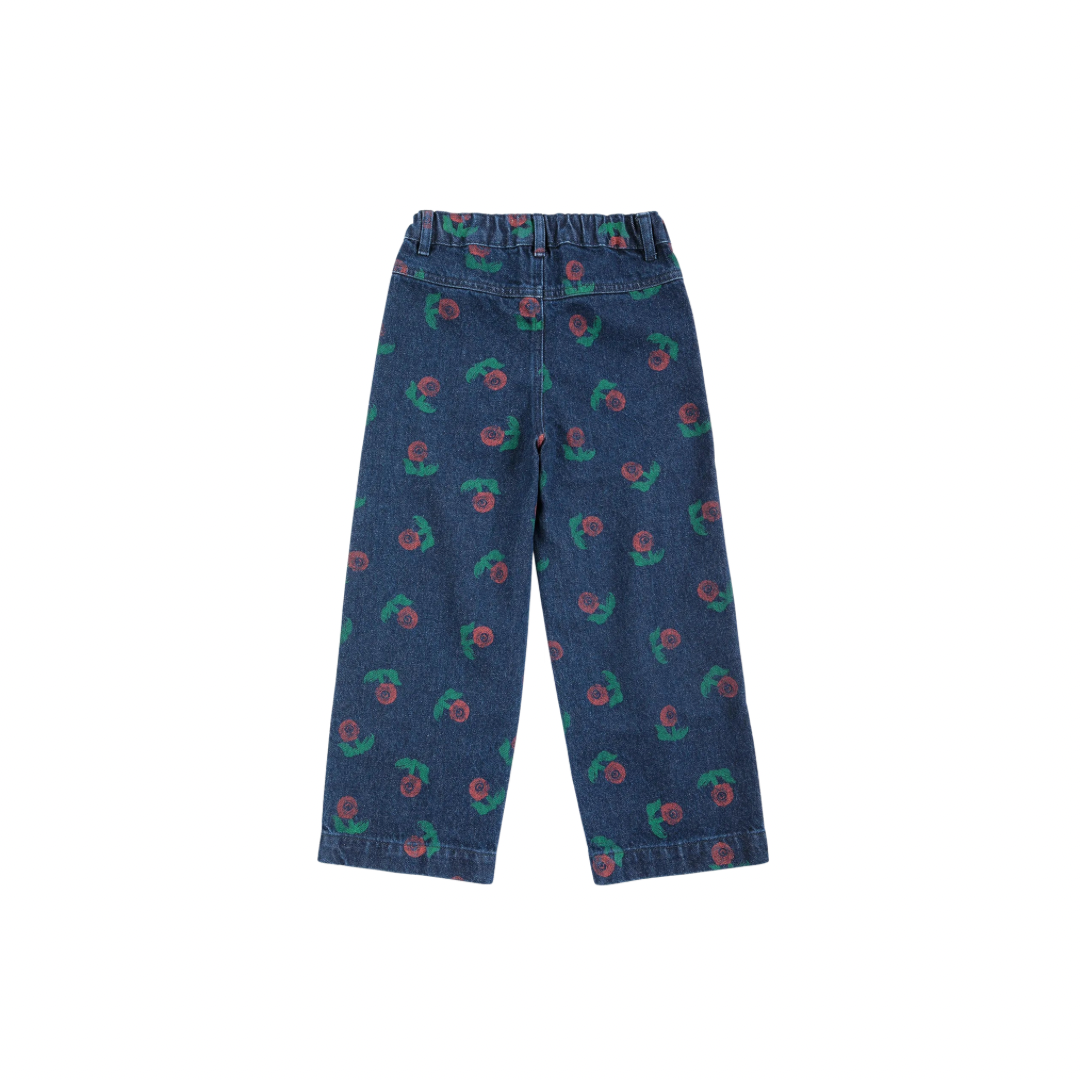 Stamp Bloom All Over Denim Pants